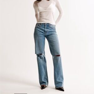 Abercrombie low rise baggy jean